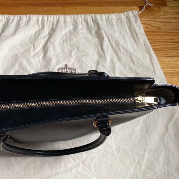 Authentic Lauren Ralph Lauren Black Leather Tote - Picture 5 of 8